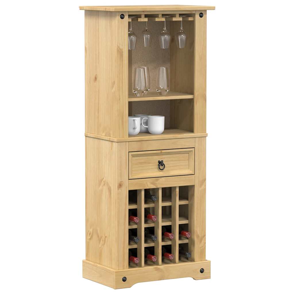 Casier à vin Corona 56x35x134,5 cm bois massif de pin - XIOS