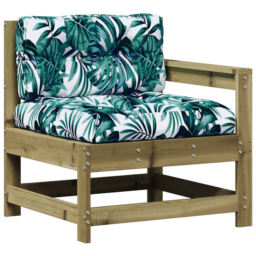 Salon de jardin 8 pcs avec coussins bois de pin imprégné