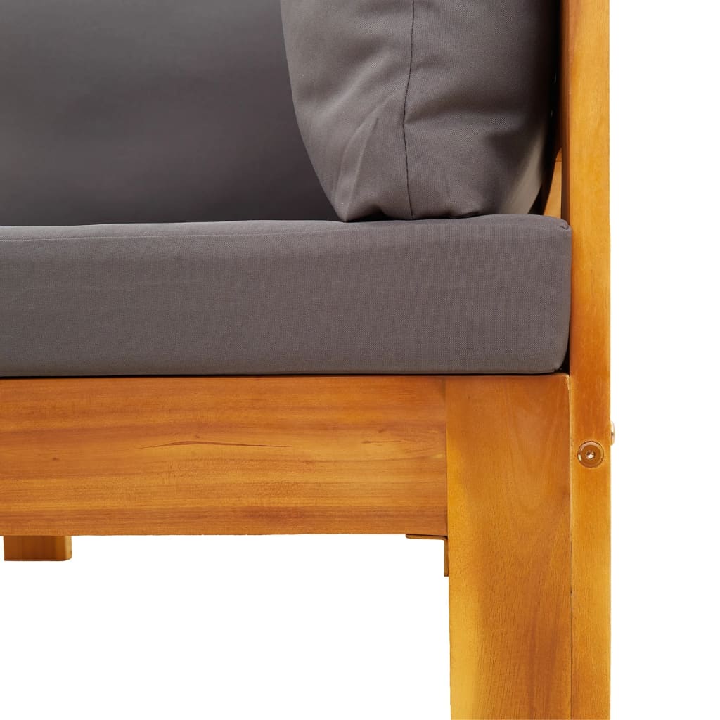 Salon de jardin avec coussins 4 pcs bois d'acacia massif