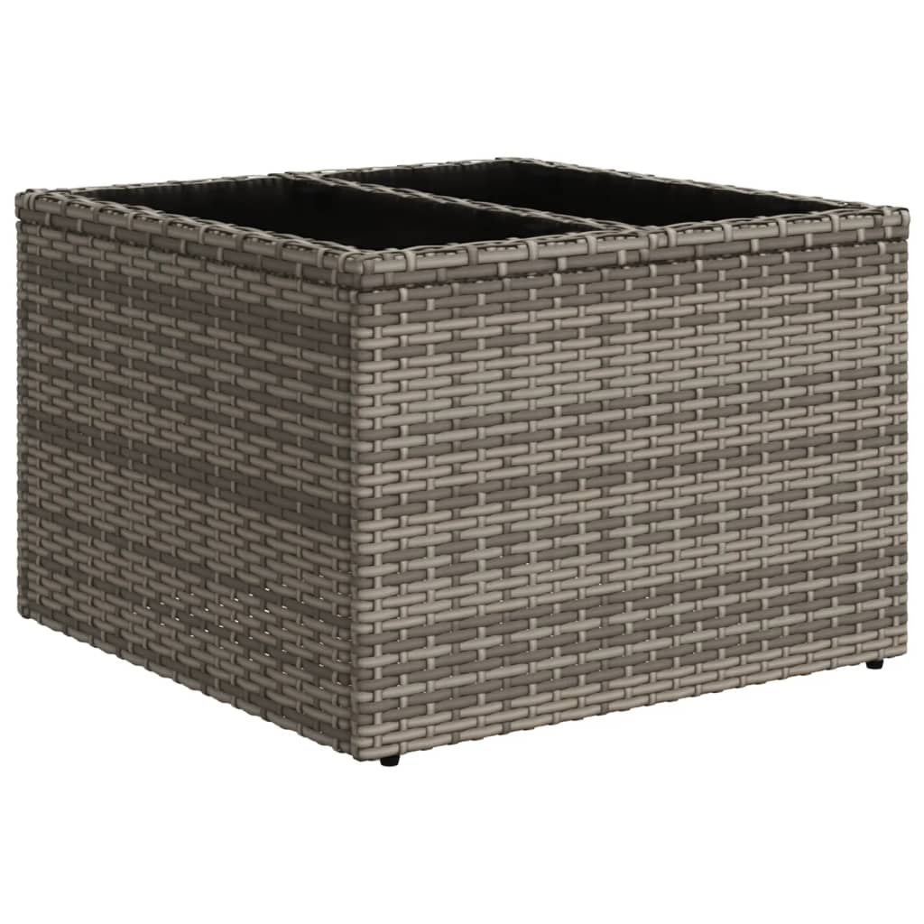Ensemble de canapé de jardin 5 pcs avec coussins gris résine tressée