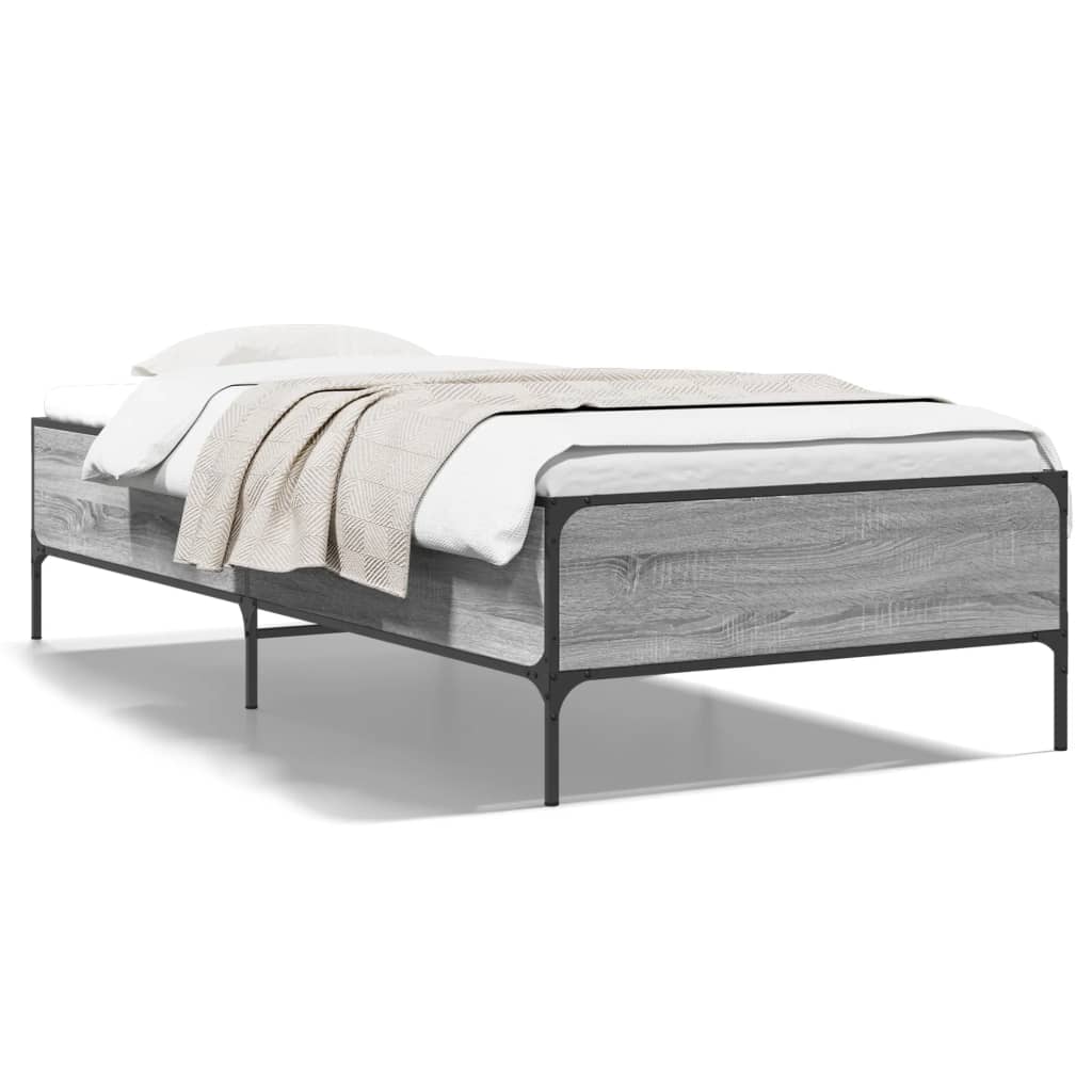 Cadre de lit sans matelas sonoma gris 100x200 cm - XIOS