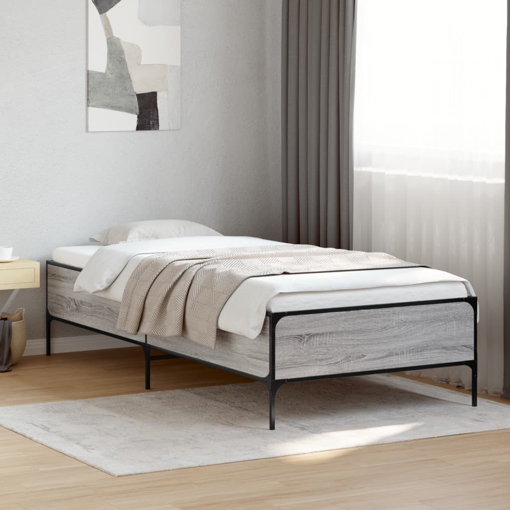 Cadre de lit sans matelas sonoma gris 100x200 cm - XIOS
