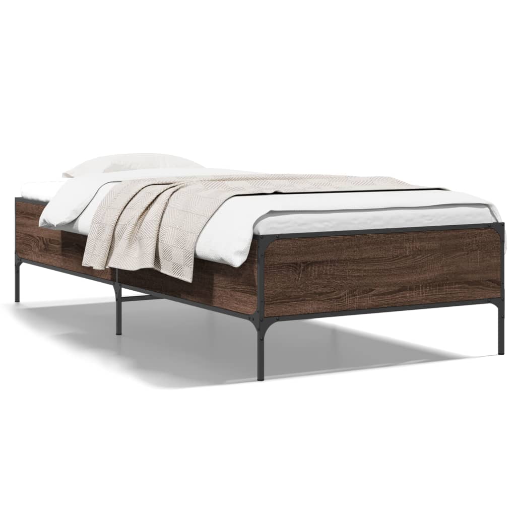 Cadre de lit sans matelas chêne marron 100x200 cm - XIOS