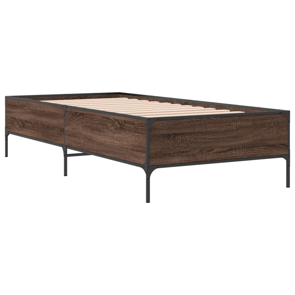 Cadre de lit sans matelas chêne marron 100x200 cm - XIOS