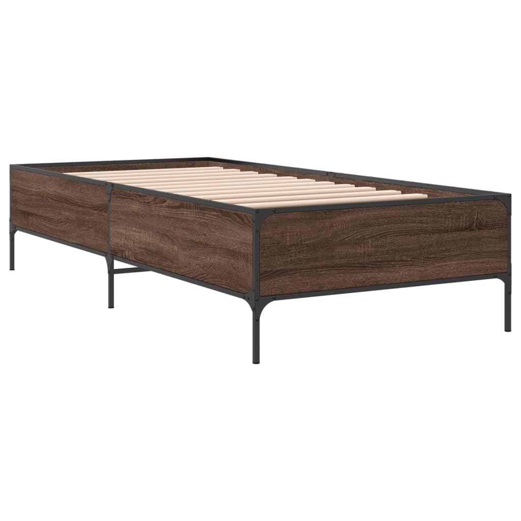 Cadre de lit sans matelas chêne marron 100x200 cm - XIOS