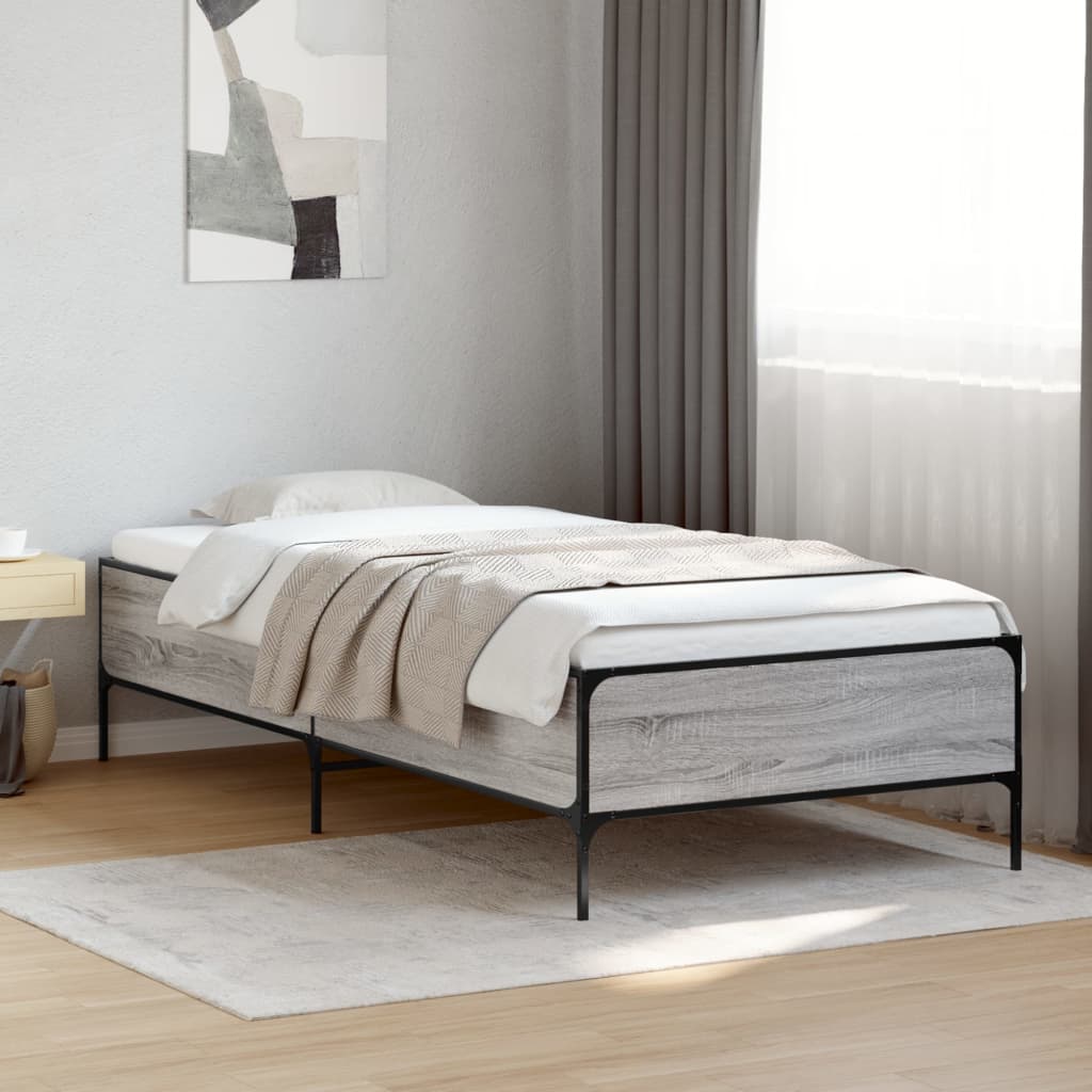 Cadre de lit sans matelas sonoma gris 90x190 cm - XIOS