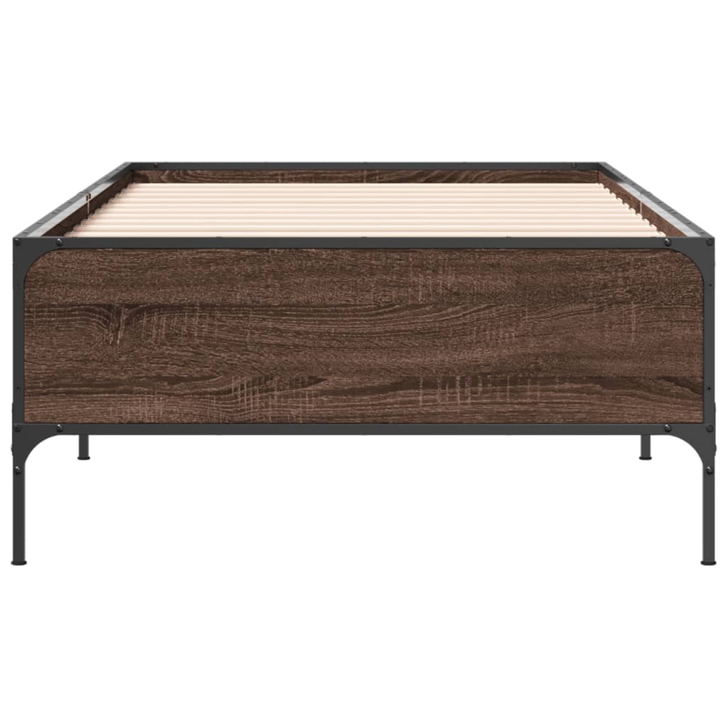 Cadre de lit sans matelas chêne marron 90x190 cm - XIOS