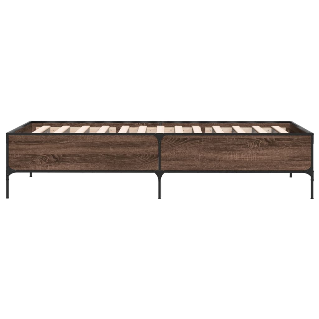 Cadre de lit sans matelas chêne marron 90x190 cm - XIOS