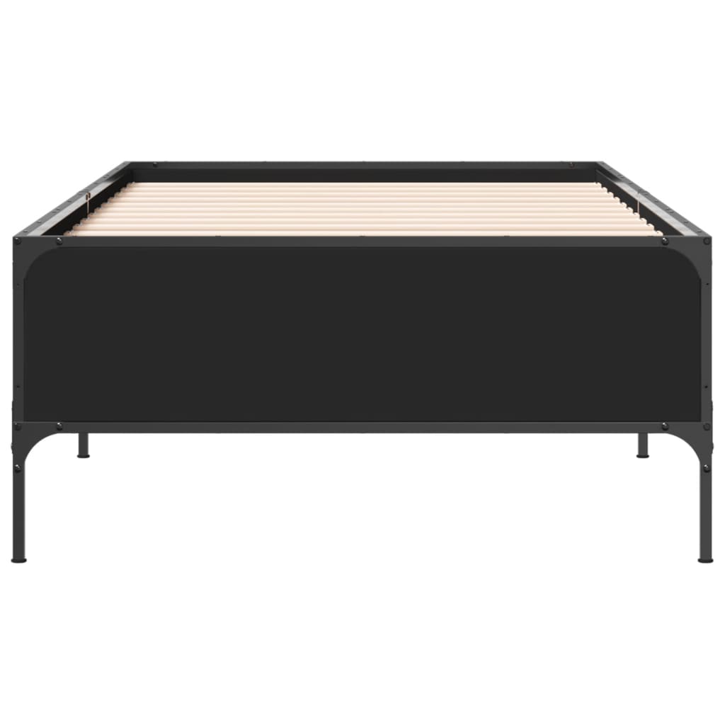 Cadre de lit sans matelas noir 75x190 cm - XIOS