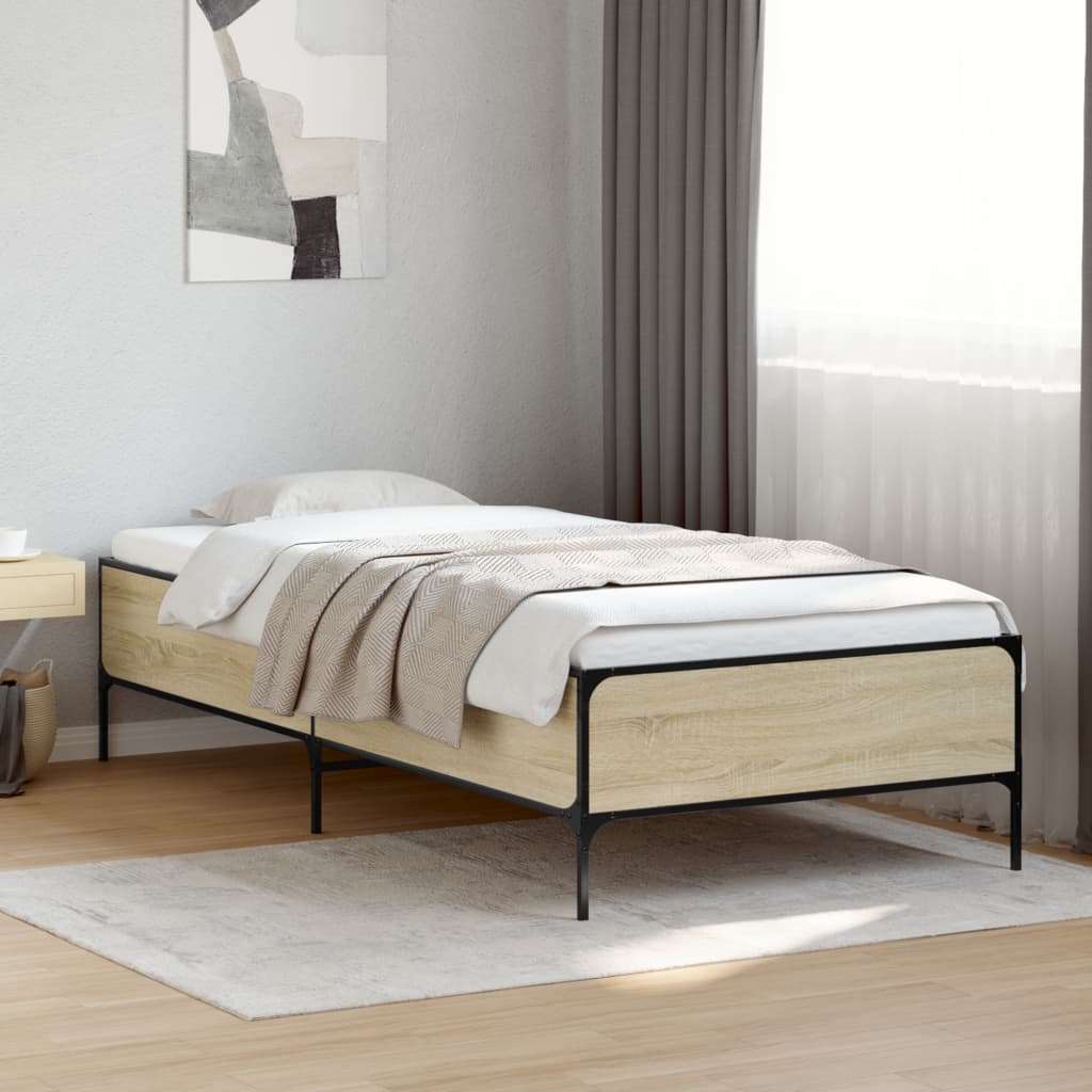 Cadre de lit sans matelas chêne sonoma 75x190 cm - XIOS