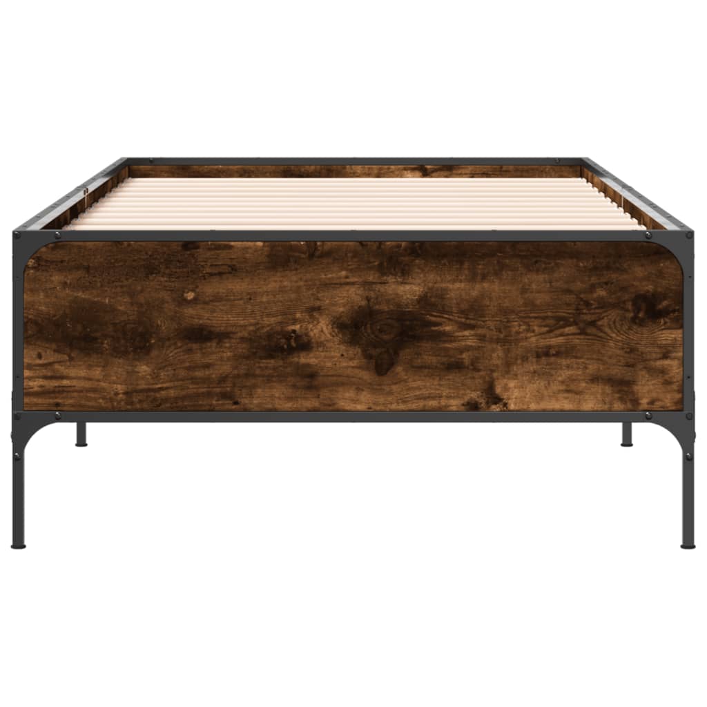 Cadre de lit sans matelas chêne fumé 75x190 cm - XIOS