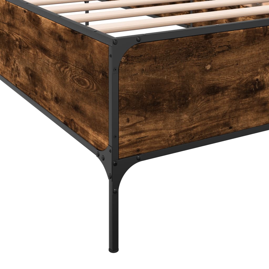 Cadre de lit sans matelas chêne fumé 75x190 cm - XIOS