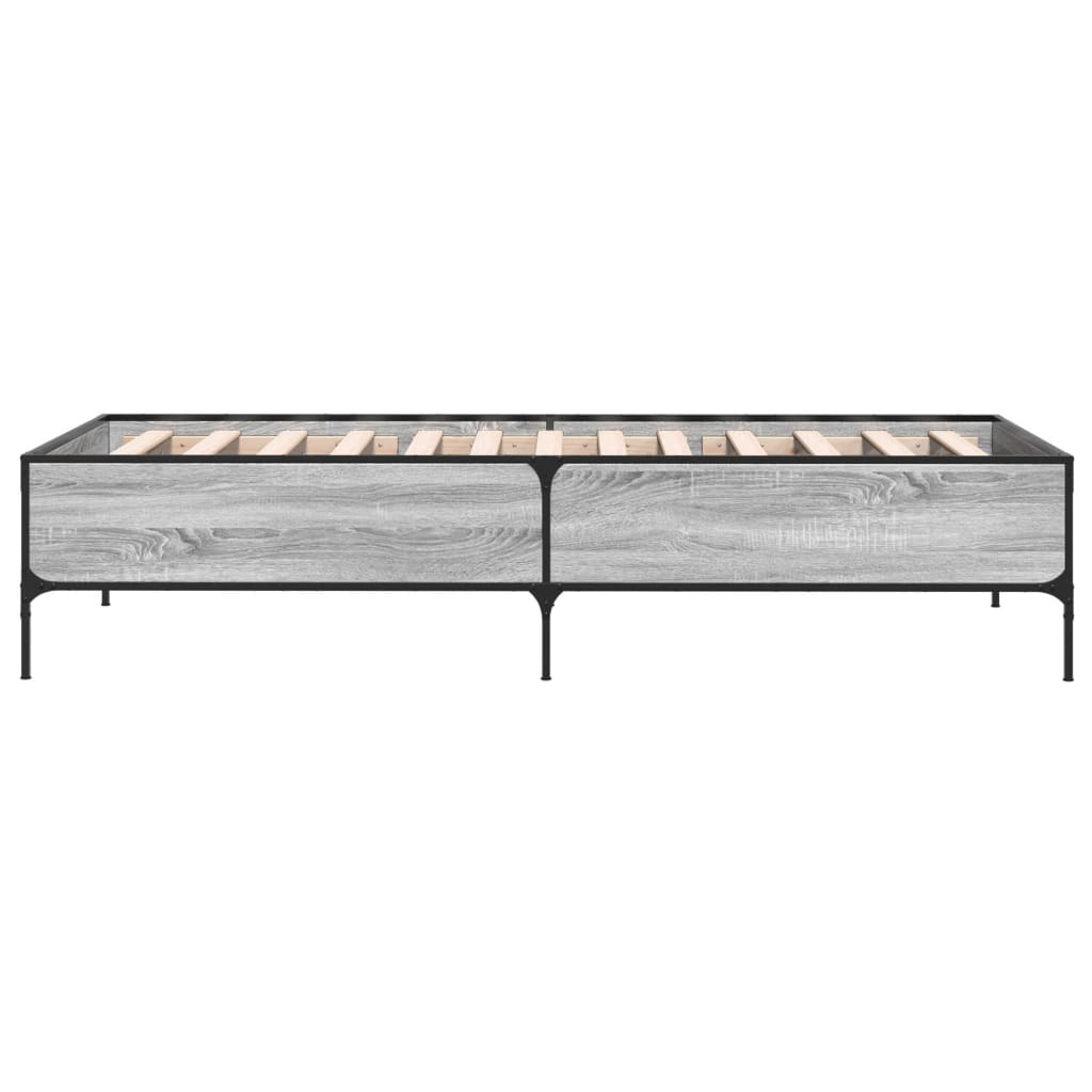 Cadre de lit sans matelas sonoma gris 75x190 cm - XIOS