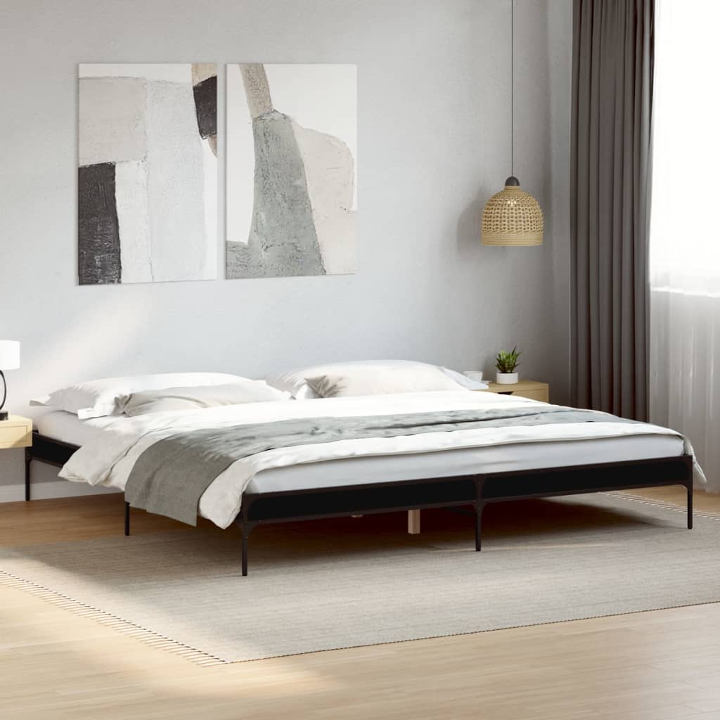 Cadre de lit sans matelas noir 200x200 cm - XIOS