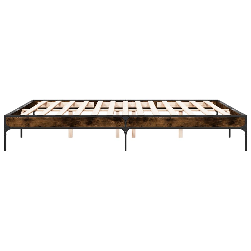 Cadre de lit sans matelas chêne fumé 200x200 cm - XIOS