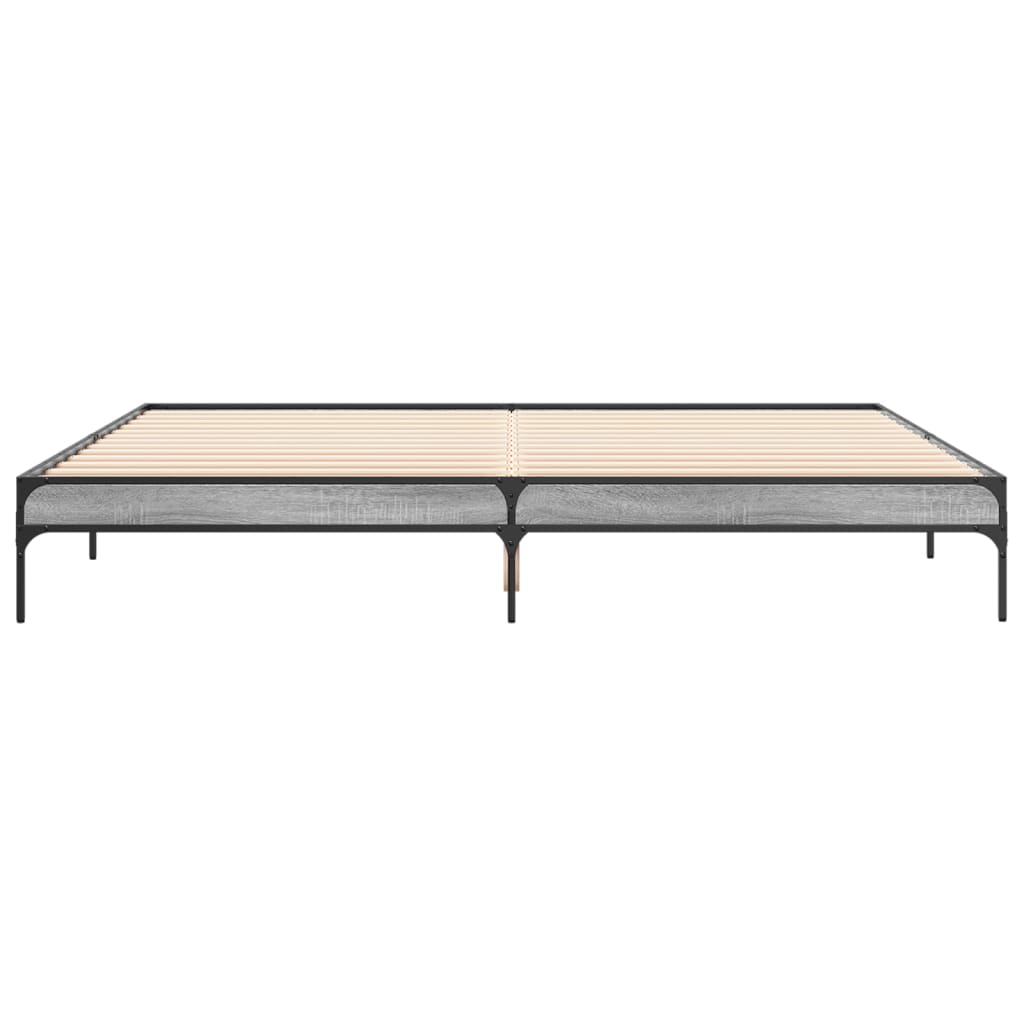 Cadre de lit sans matelas sonoma gris 200x200 cm - XIOS