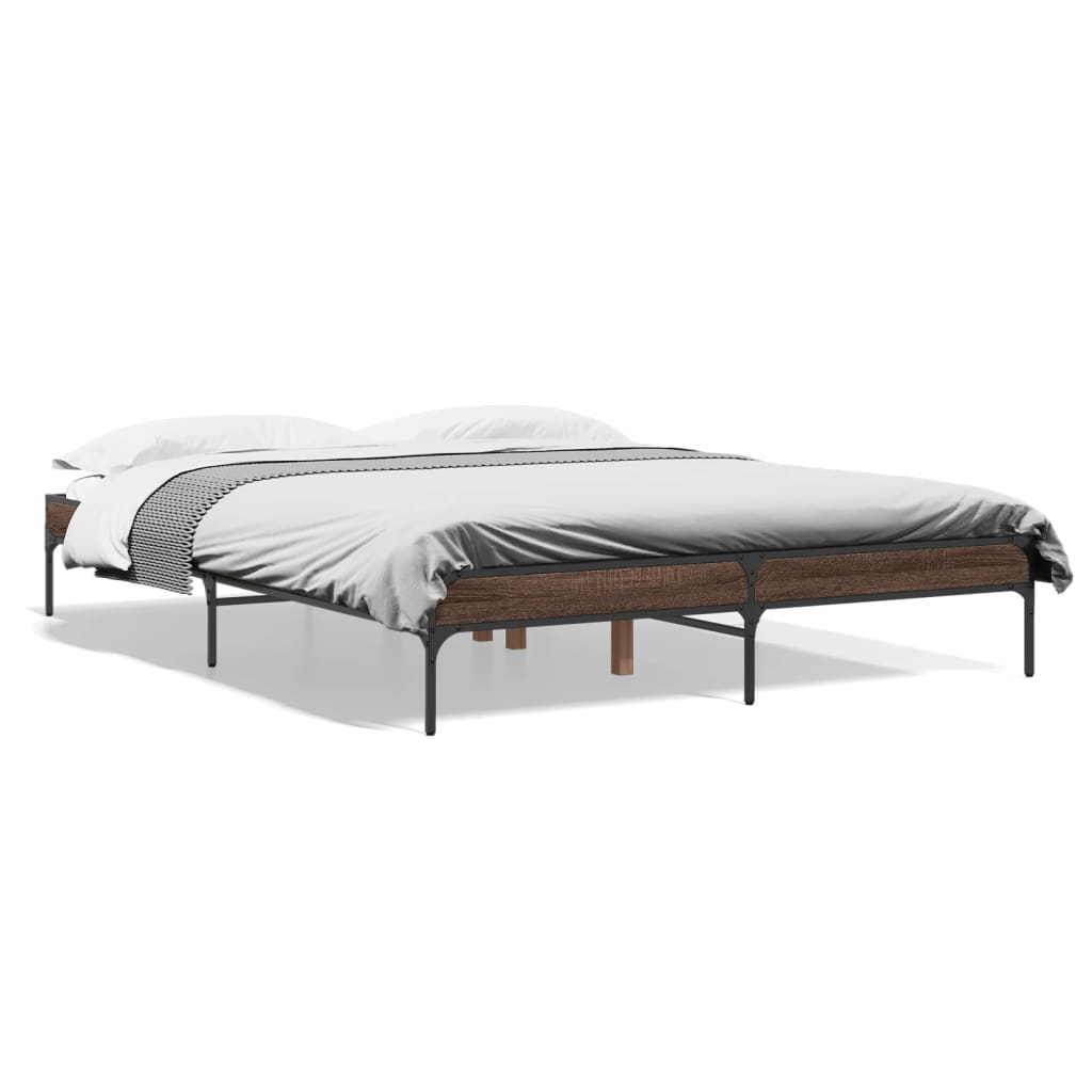 Cadre de lit sans matelas chêne marron 160x200 cm - XIOS