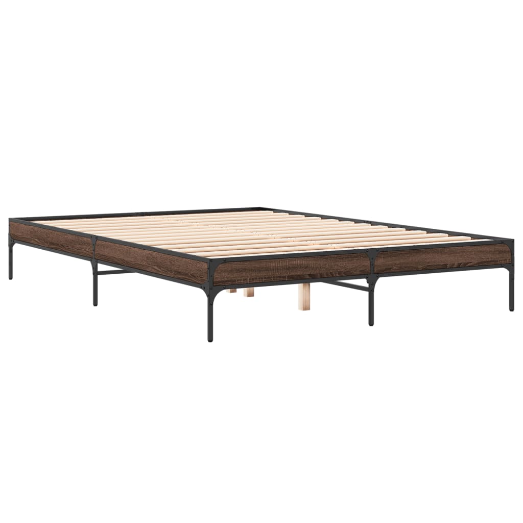 Cadre de lit sans matelas chêne marron 160x200 cm - XIOS