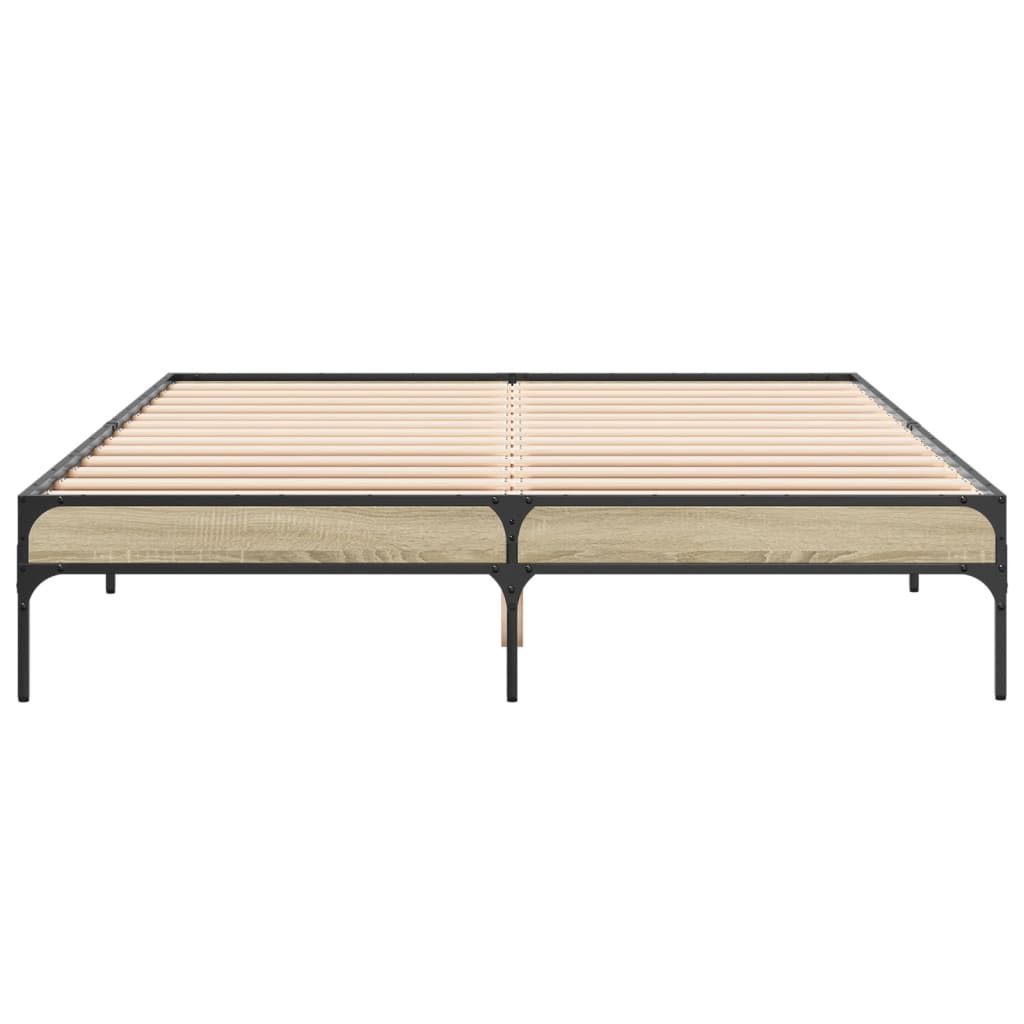 Cadre de lit sans matelas chêne sonoma 150x200 cm - XIOS
