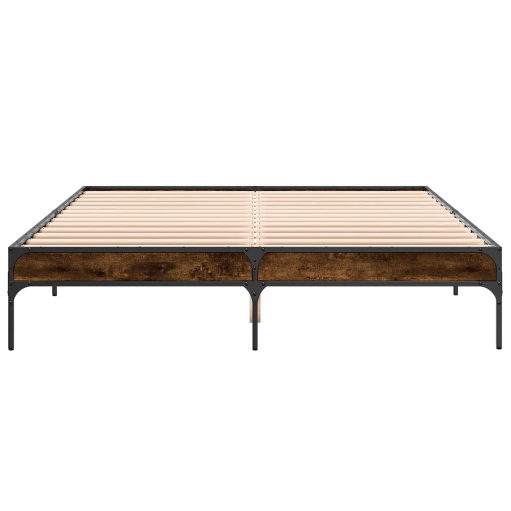 Cadre de lit sans matelas chêne fumé 150x200 cm - XIOS