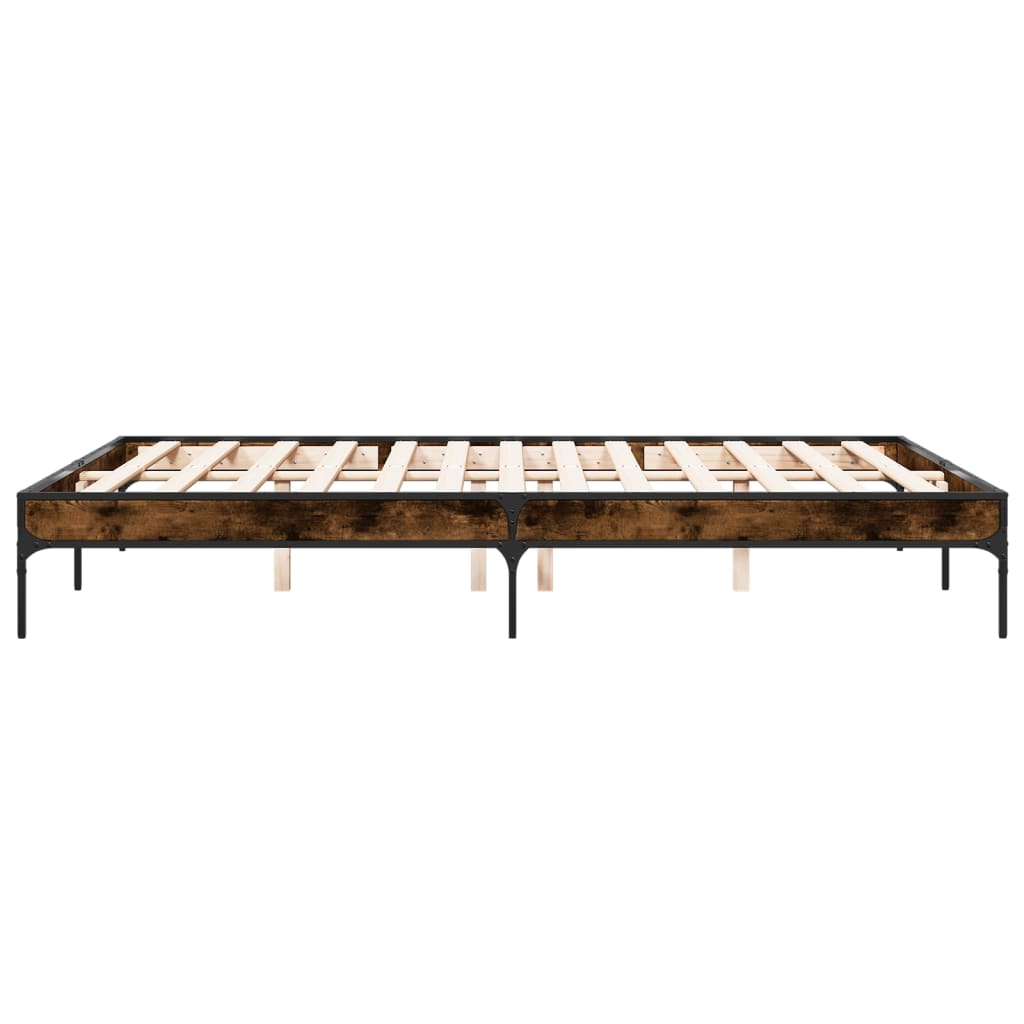 Cadre de lit sans matelas chêne fumé 140x200 cm - XIOS