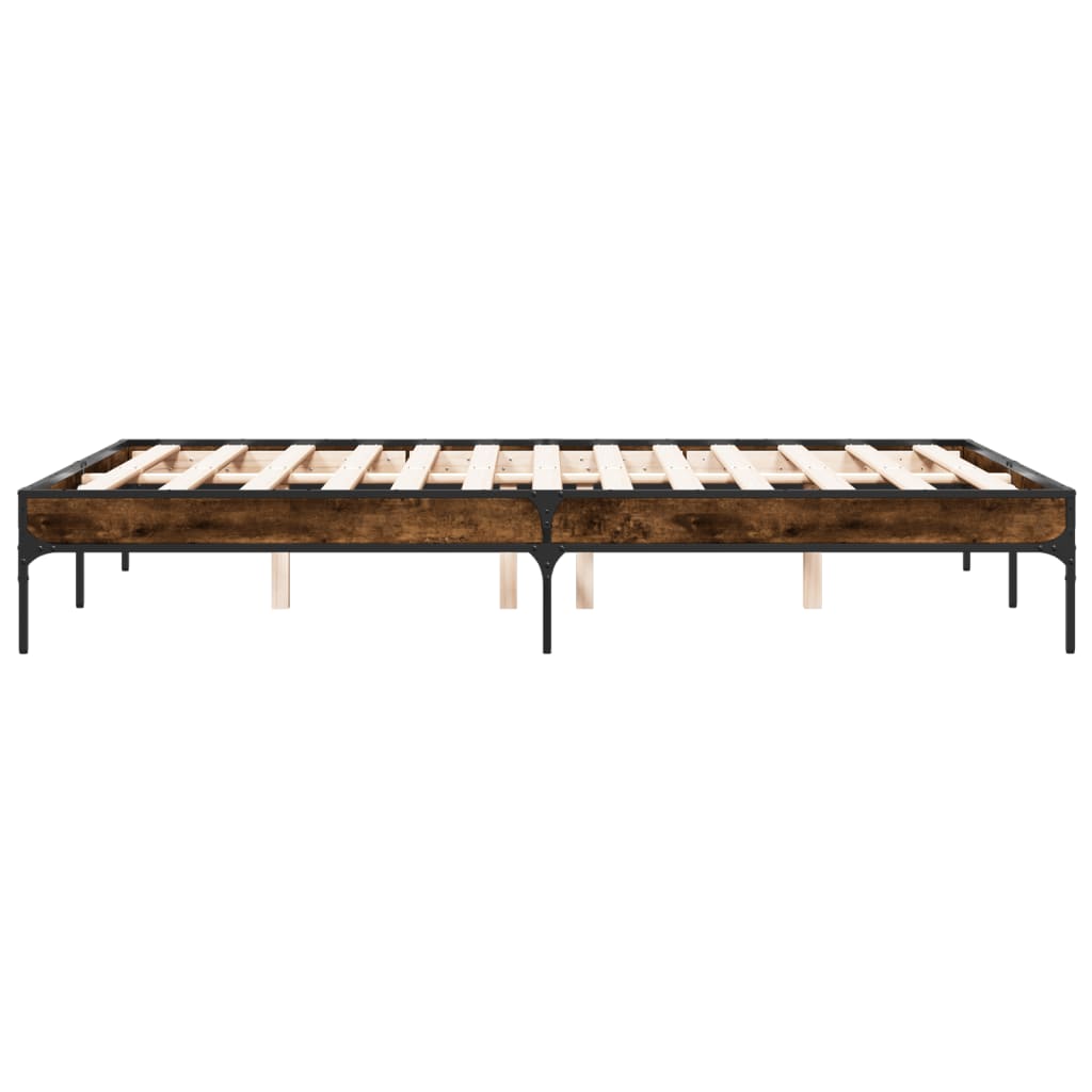 Cadre de lit sans matelas chêne fumé 120x200 cm - XIOS