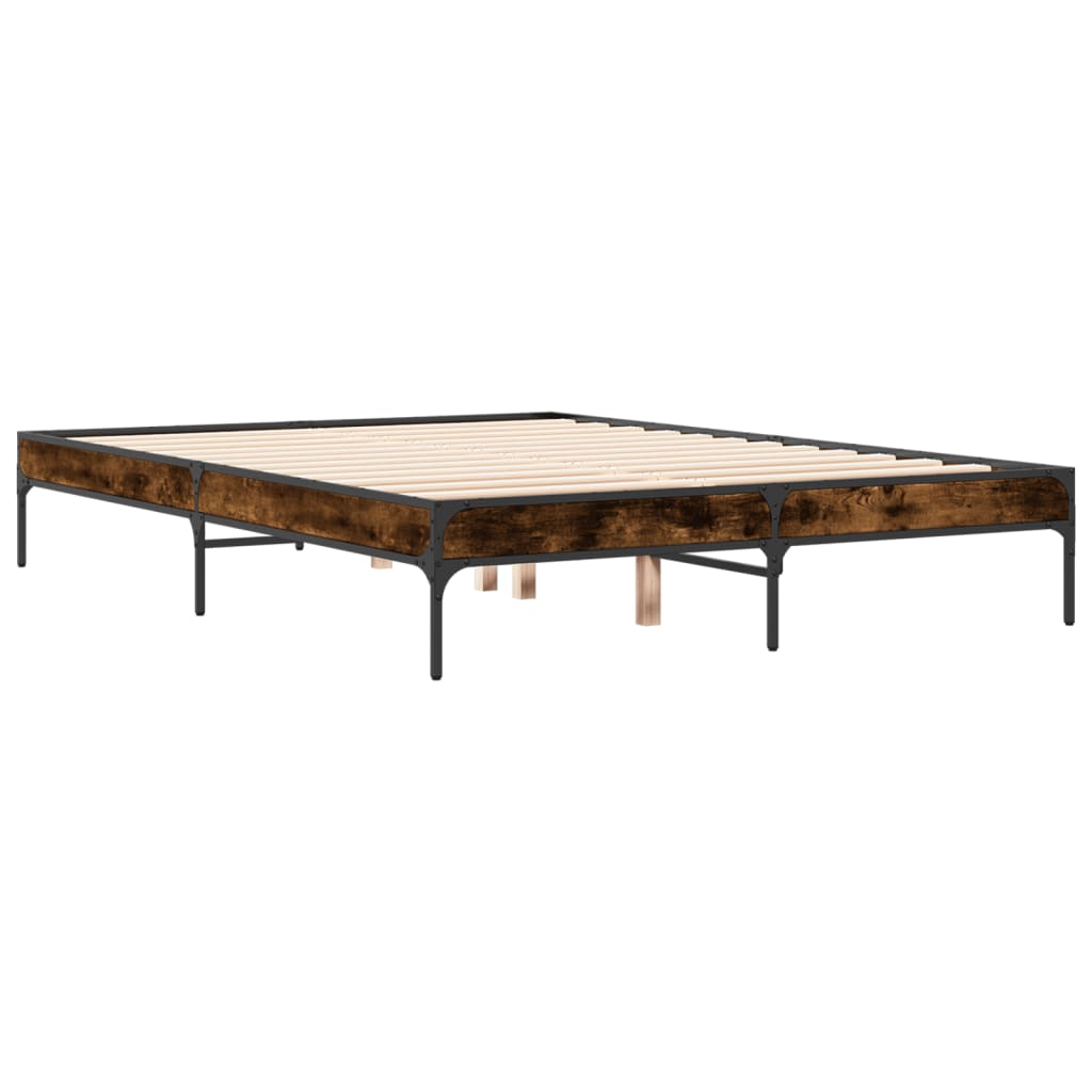 Cadre de lit sans matelas chêne fumé 120x200 cm - XIOS