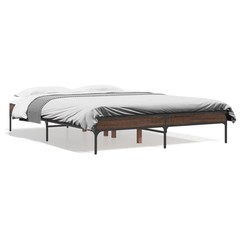 Cadre de lit sans matelas chêne marron 120x200 cm - XIOS
