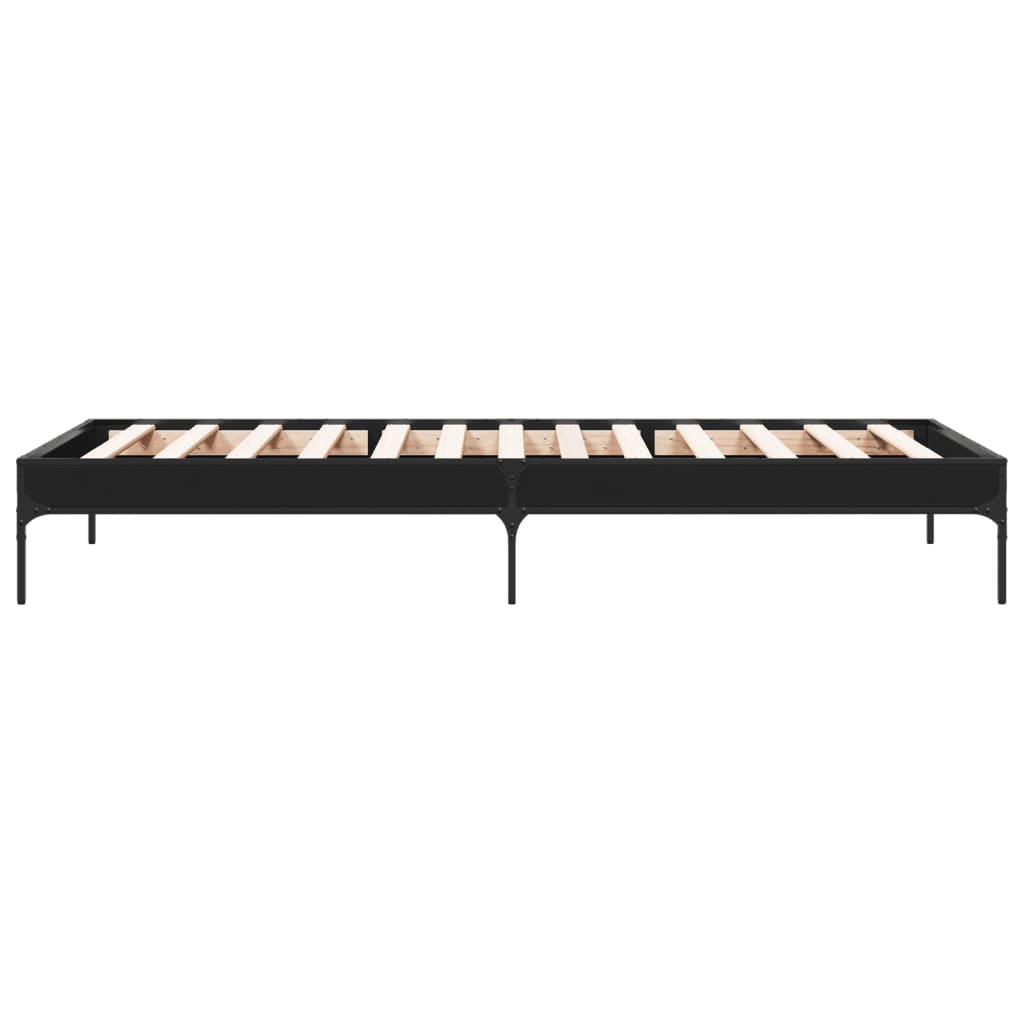 Cadre de lit sans matelas noir 100x200 cm - XIOS