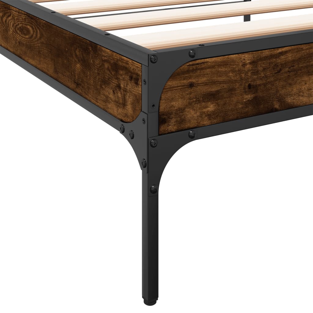 Cadre de lit sans matelas chêne fumé 100x200 cm - XIOS