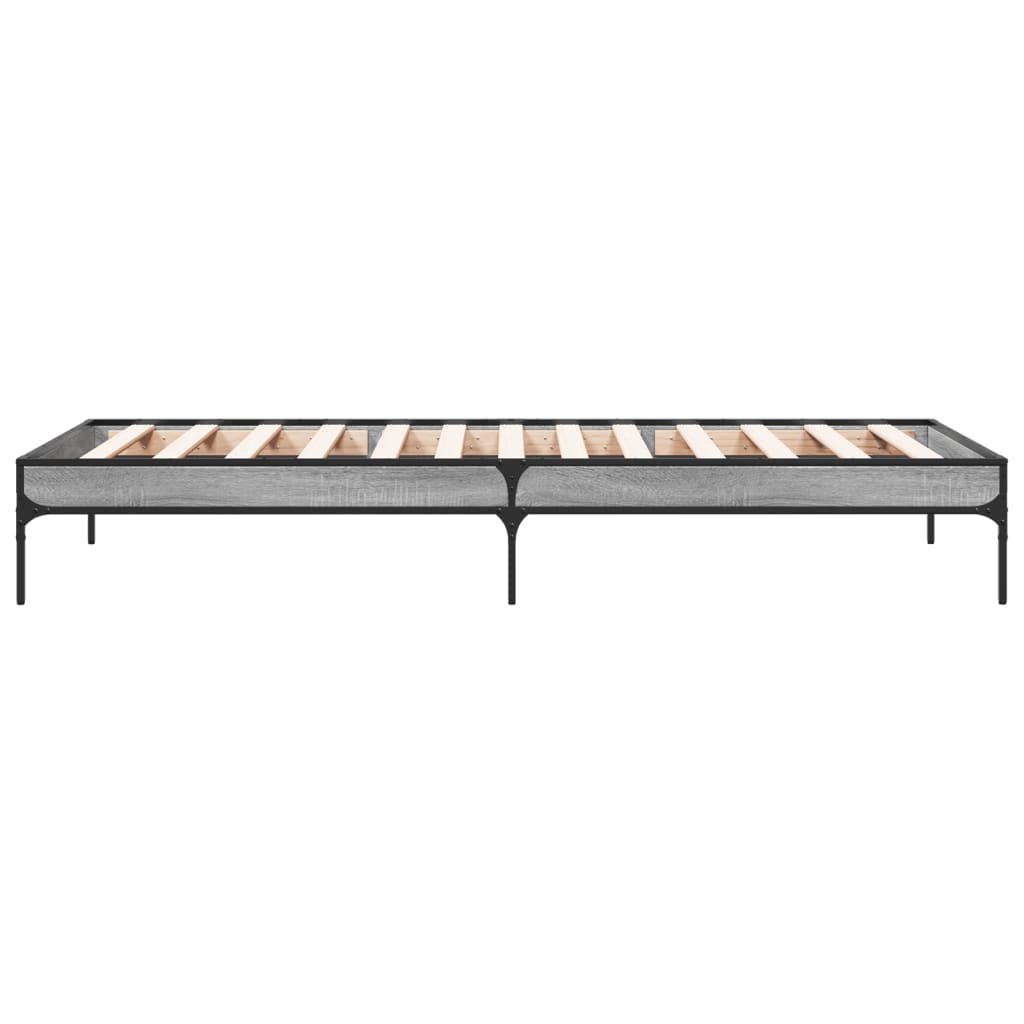 Cadre de lit sans matelas sonoma gris 100x200 cm - XIOS