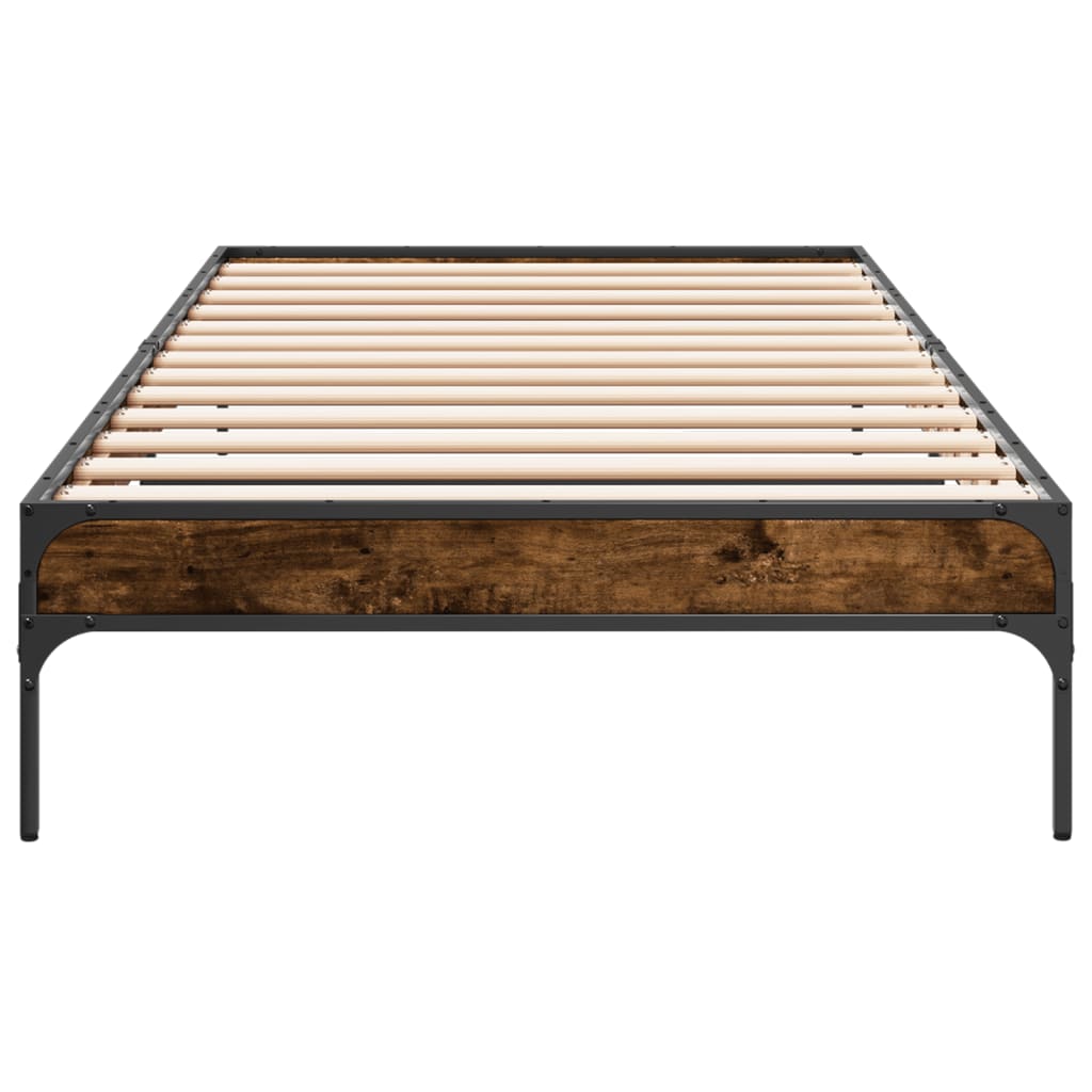 Cadre de lit sans matelas chêne fumé 90x200 cm - XIOS