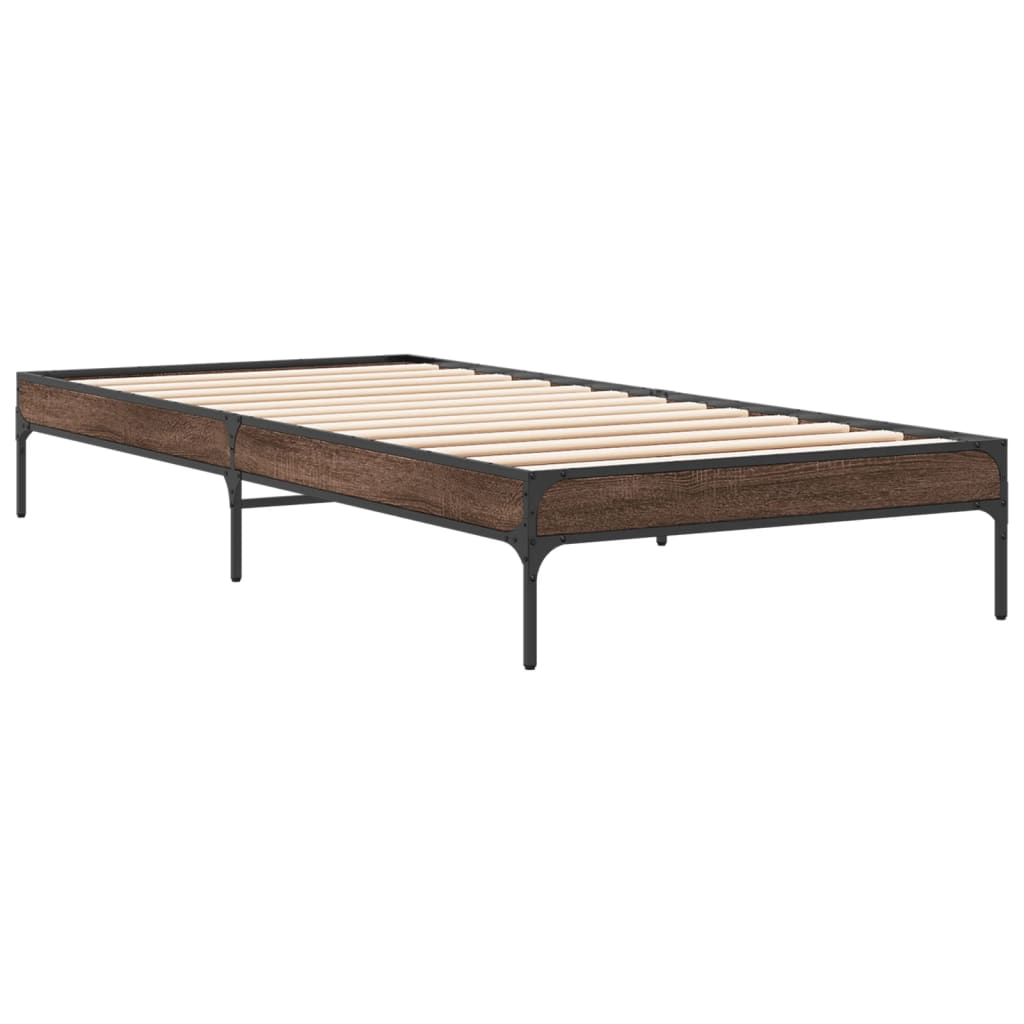 Cadre de lit sans matelas chêne marron 90x200 cm - XIOS