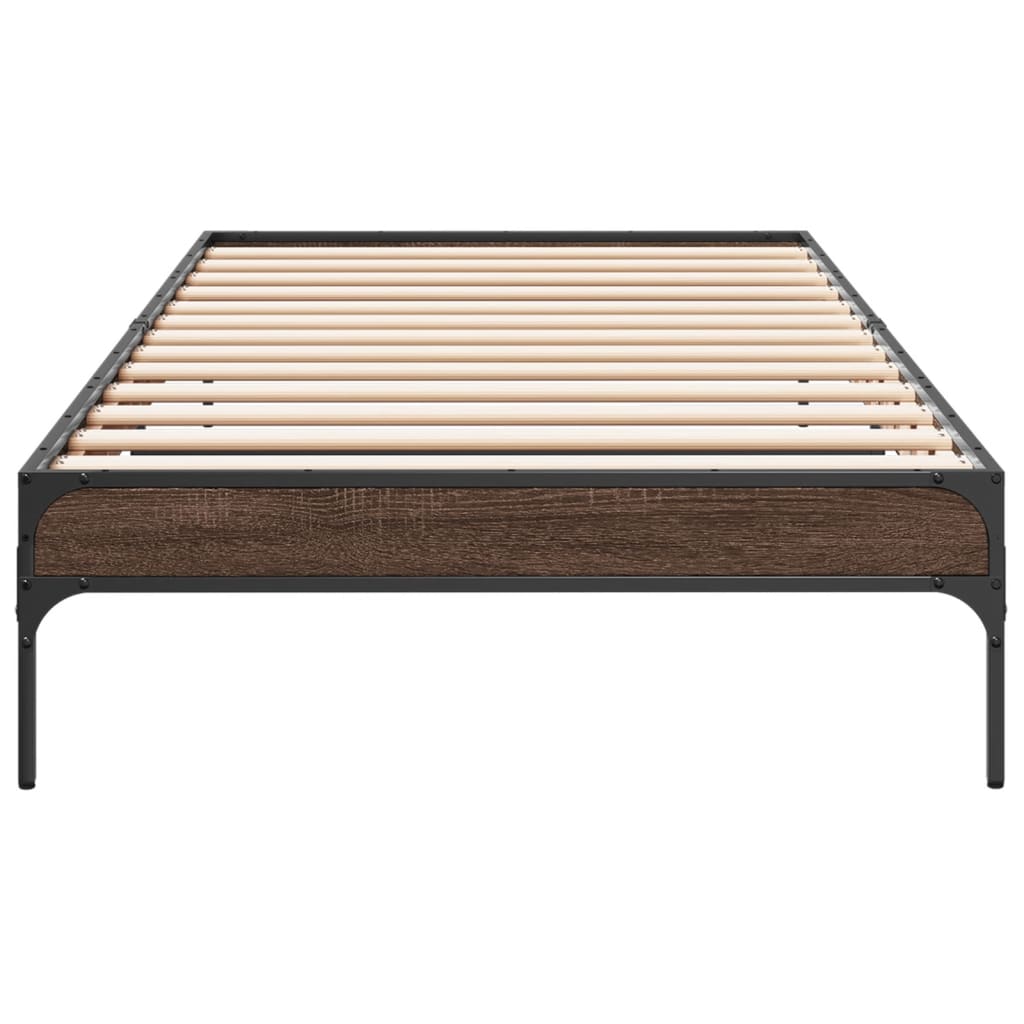 Cadre de lit sans matelas chêne marron 90x200 cm - XIOS