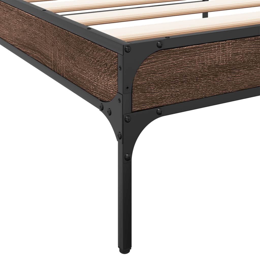 Cadre de lit sans matelas chêne marron 90x200 cm - XIOS