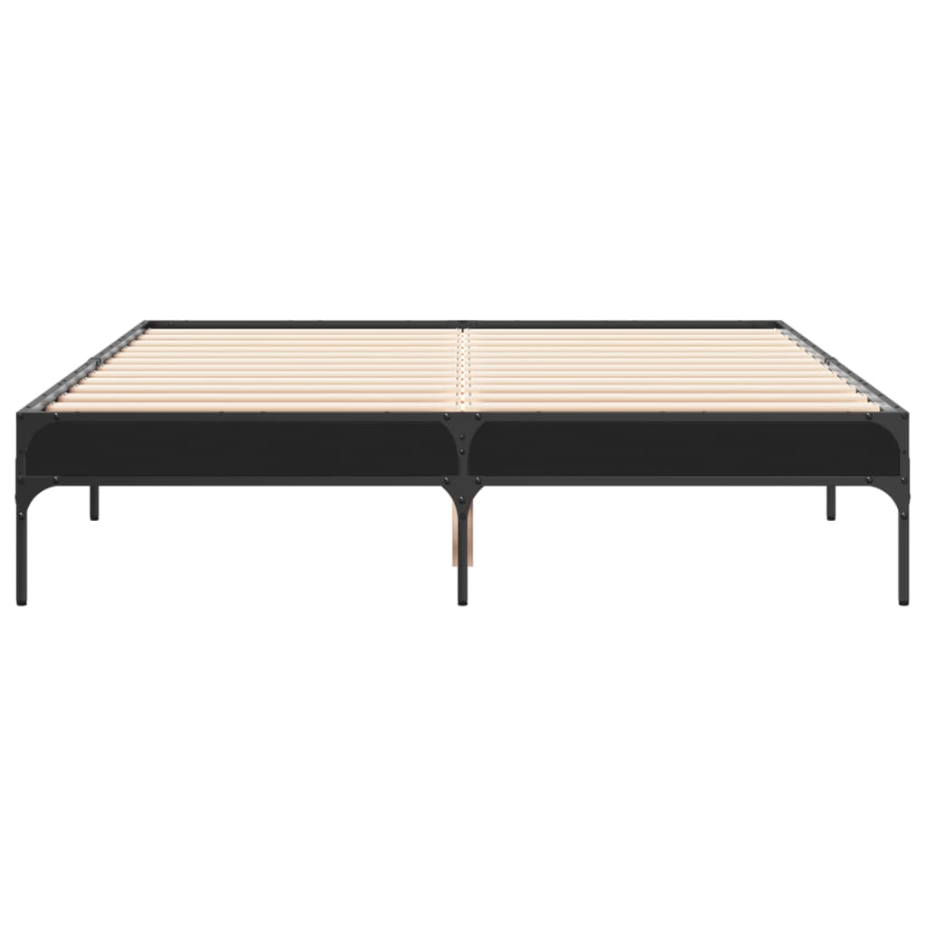 Cadre de lit sans matelas noir 135x190 cm - XIOS