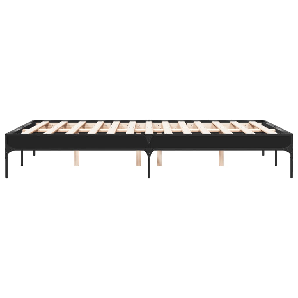 Cadre de lit sans matelas noir 135x190 cm - XIOS