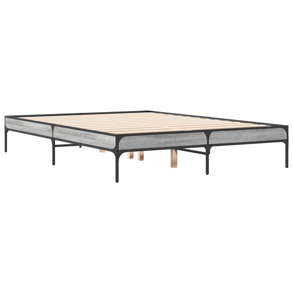Cadre de lit sans matelas sonoma gris 135x190 cm - XIOS