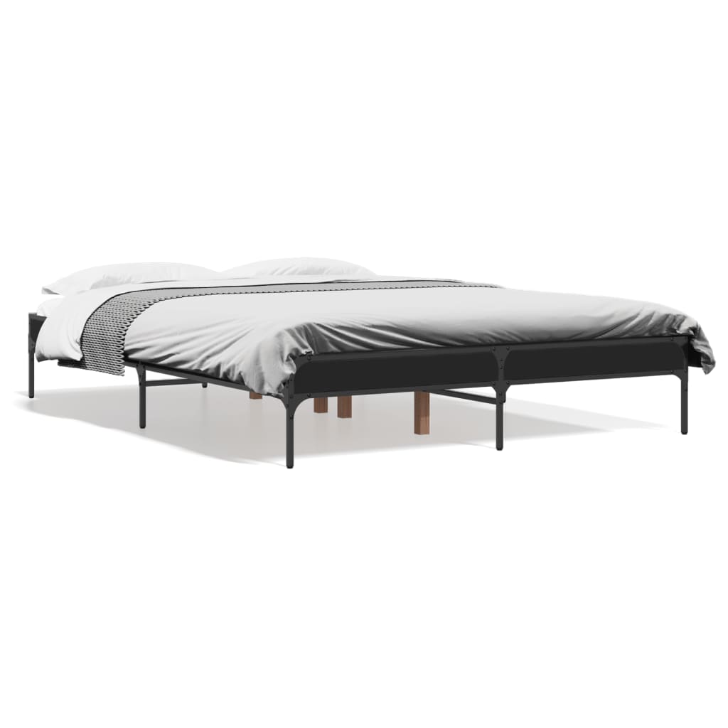 Cadre de lit sans matelas noir 120x190 cm - XIOS