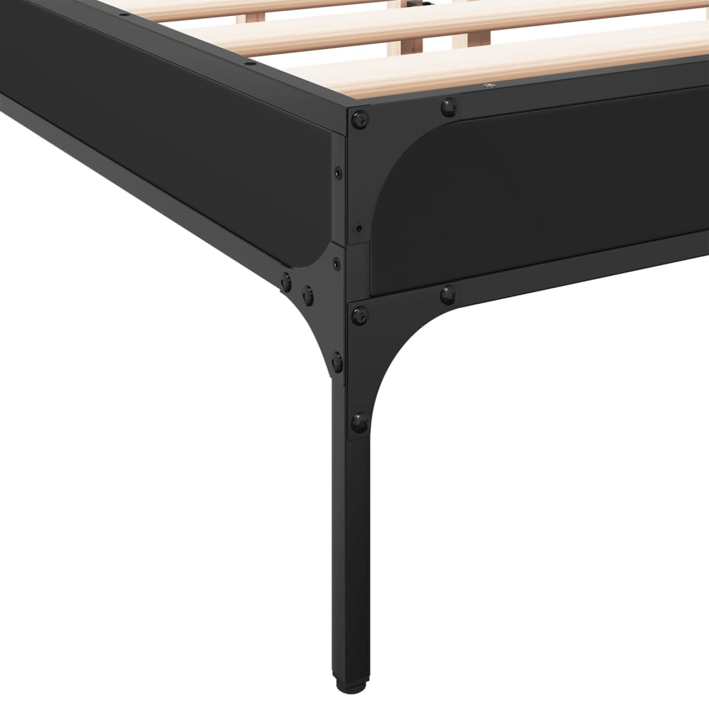 Cadre de lit sans matelas noir 120x190 cm - XIOS