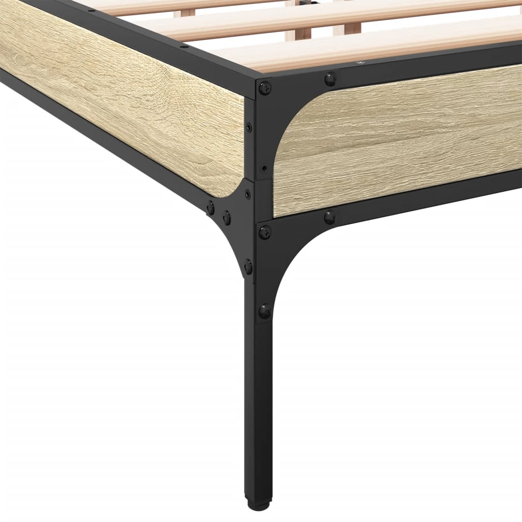 Cadre de lit sans matelas chêne sonoma 120x190 cm - XIOS