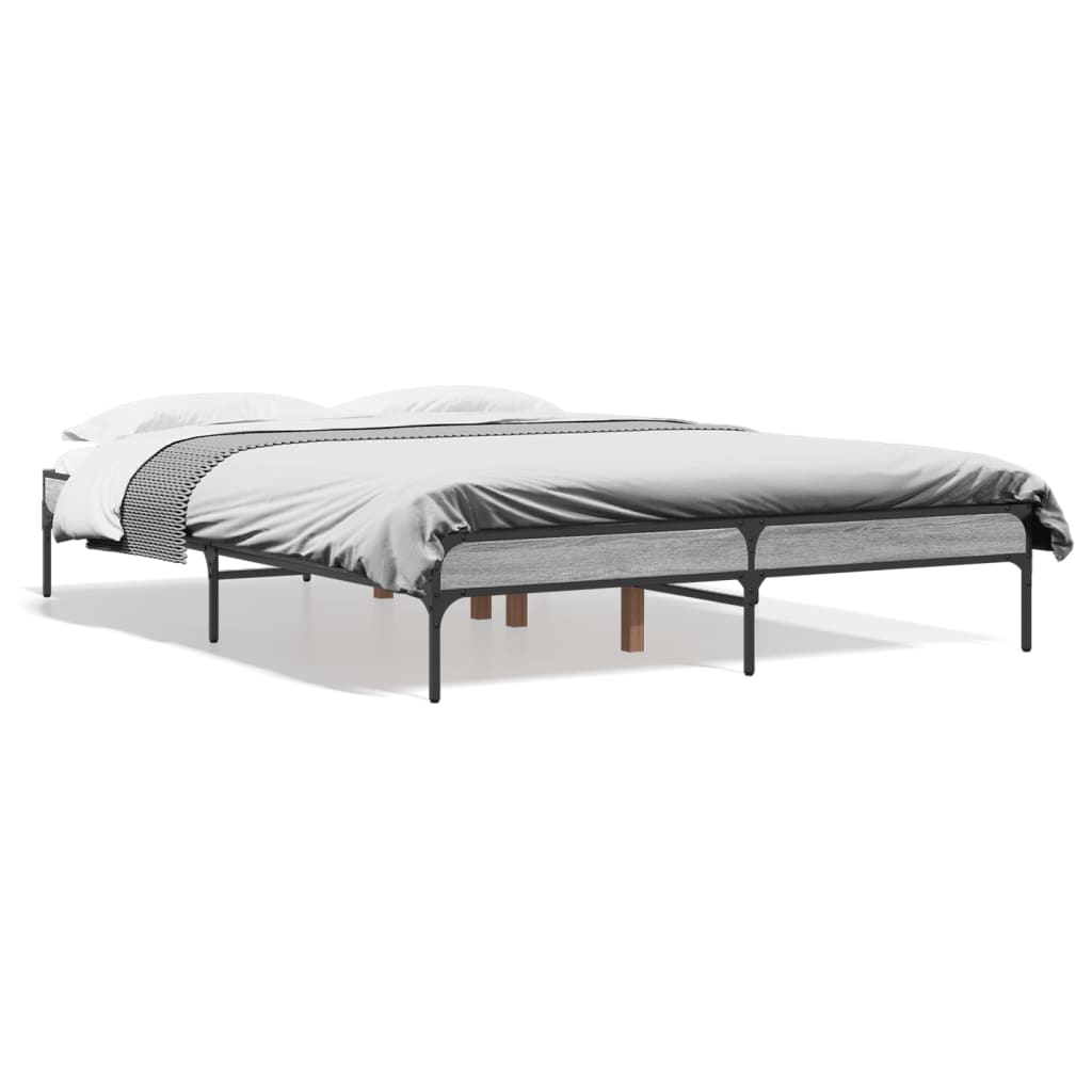 Cadre de lit sans matelas sonoma gris 120x190 cm - XIOS