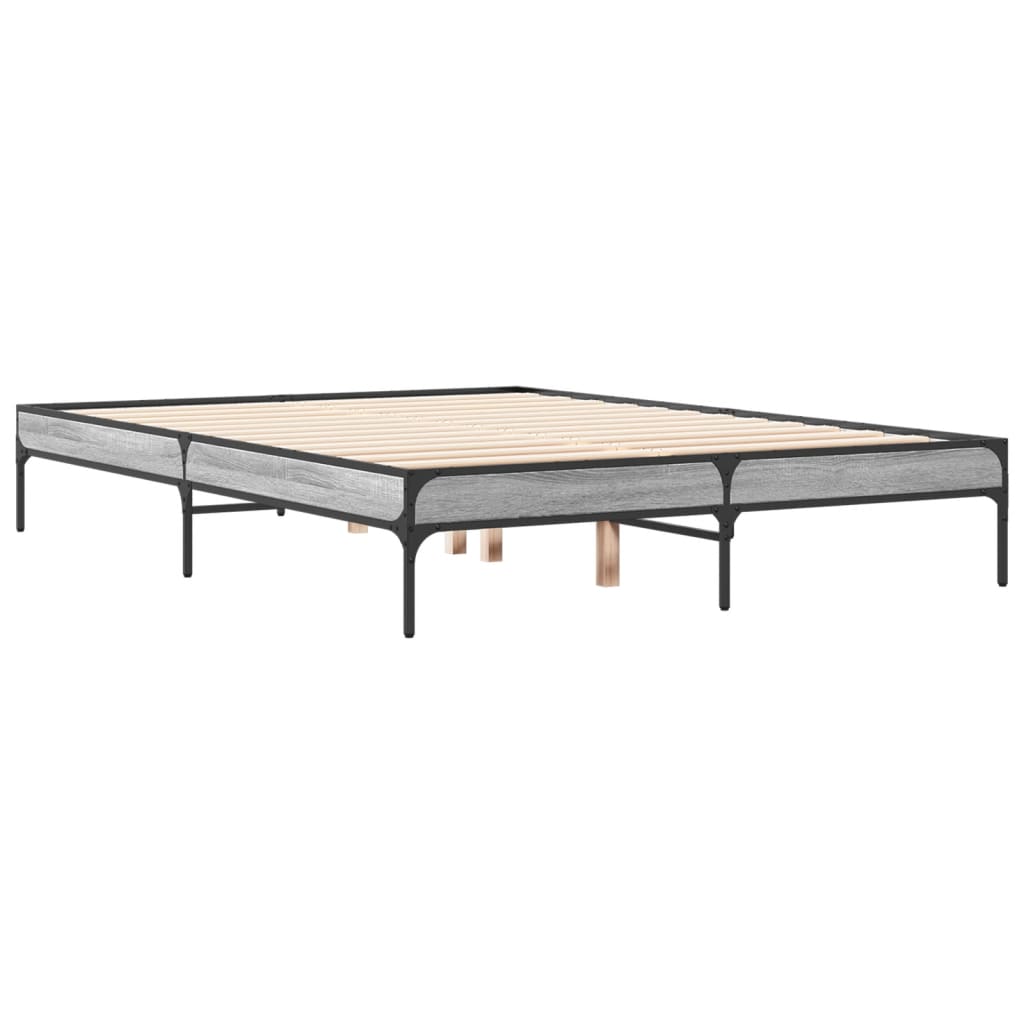 Cadre de lit sans matelas sonoma gris 120x190 cm - XIOS