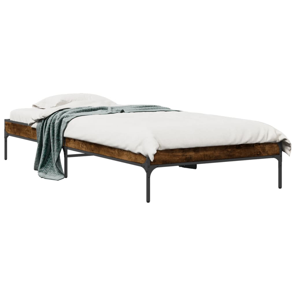 Cadre de lit sans matelas chêne fumé 90x190 cm - XIOS
