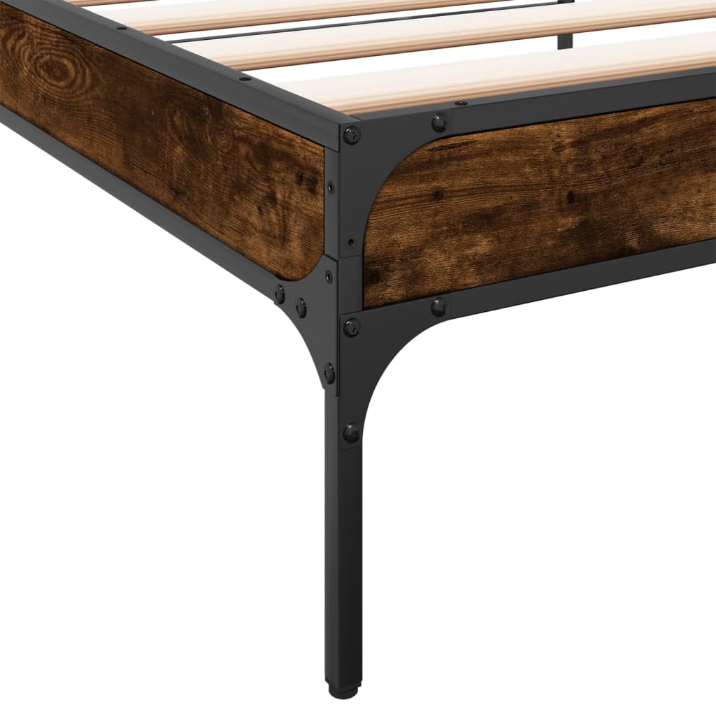 Cadre de lit sans matelas chêne fumé 90x190 cm - XIOS