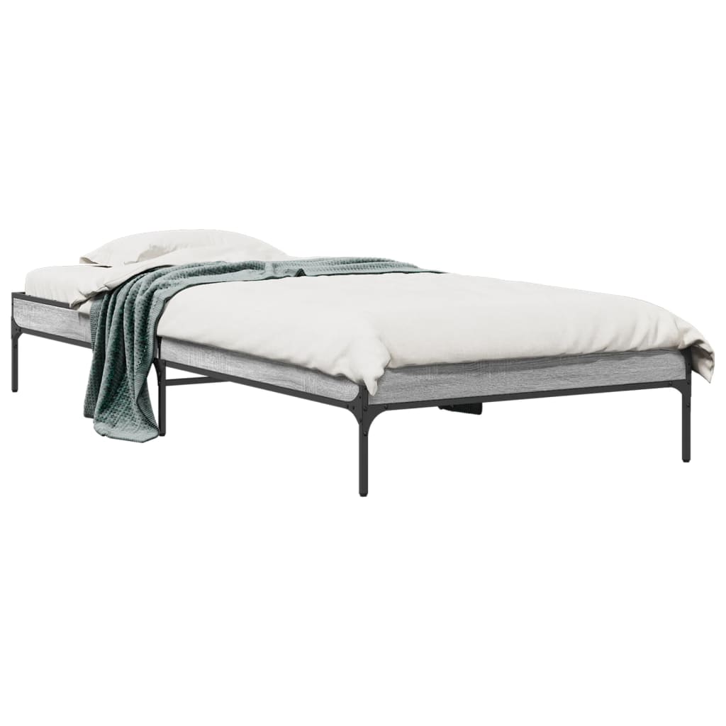 Cadre de lit sans matelas sonoma gris 90x190 cm - XIOS