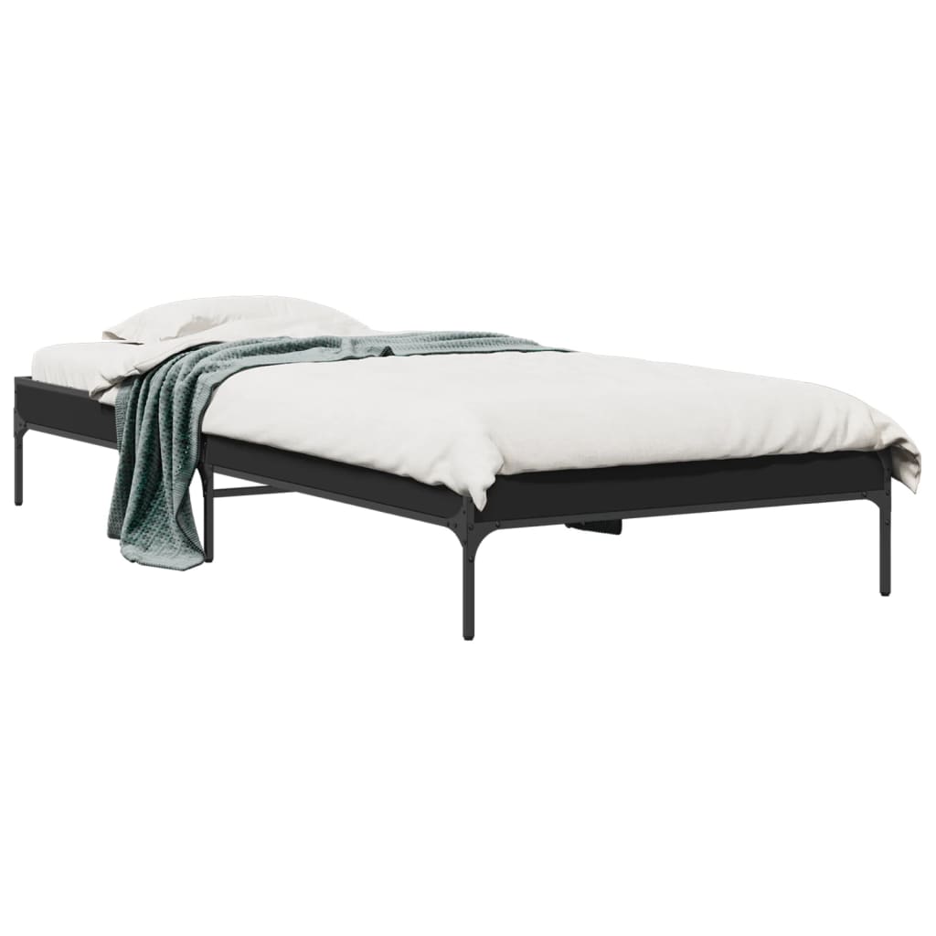 Cadre de lit sans matelas noir 75x190 cm - XIOS