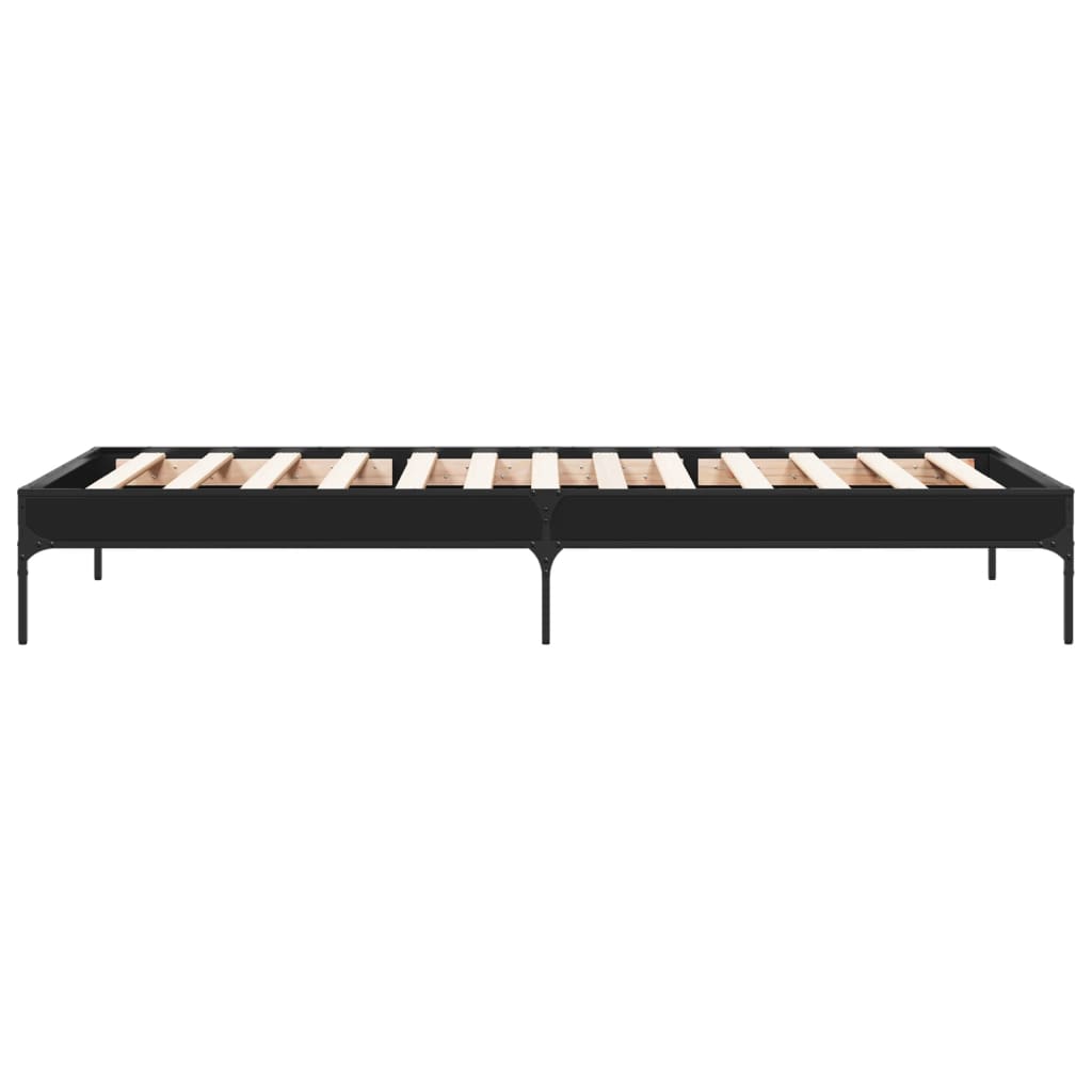 Cadre de lit sans matelas noir 75x190 cm - XIOS