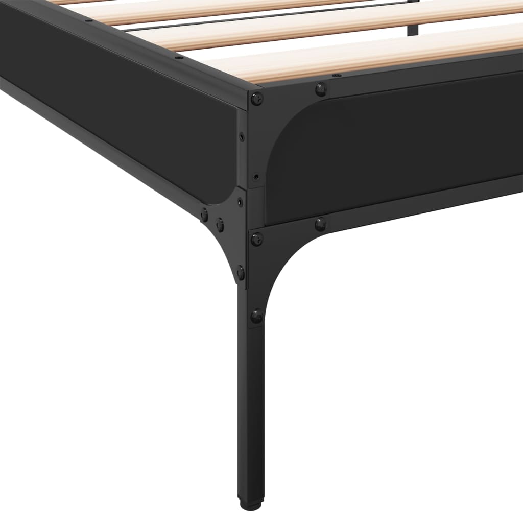 Cadre de lit sans matelas noir 75x190 cm - XIOS