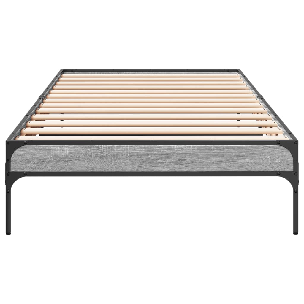Cadre de lit sans matelas sonoma gris 75x190 cm - XIOS